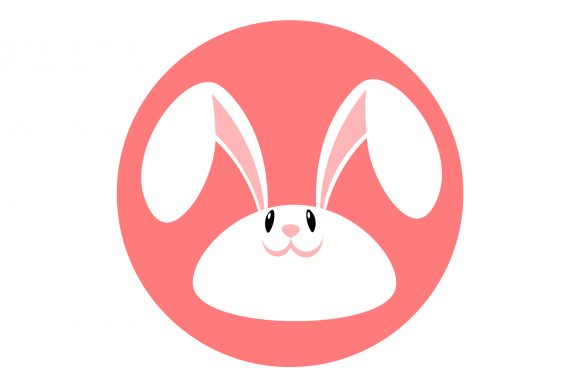 Download Cartoon Pink and White Rabbit - Rabbit Collection