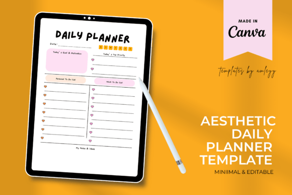 Download Canva Editable Daily Planner Template - Template Collection