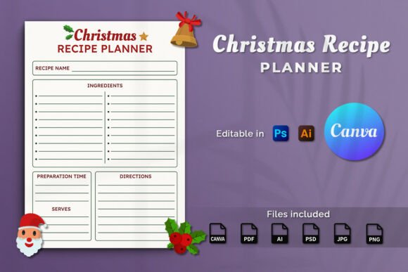 Download Christmas Recipe Planner Template - Template Collection