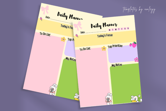 Download Aesthetic Cute Daily Planner Template - Template Collection