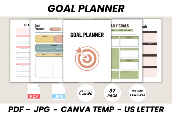 Download Goal Planner Canva Template - Template Collection