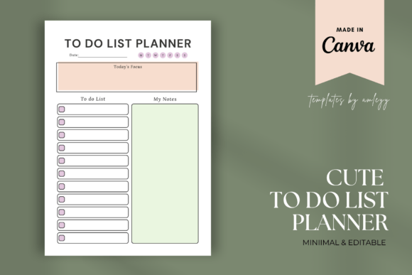 Download Cute to-Do List Planner Template – Canva - Template Collection