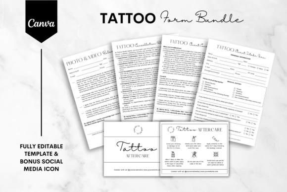 Download Tattoo Business Form Template Bundle 2 - Template Collection