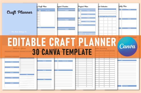 Download Editable Craft Planner Canva Template - Template Collection