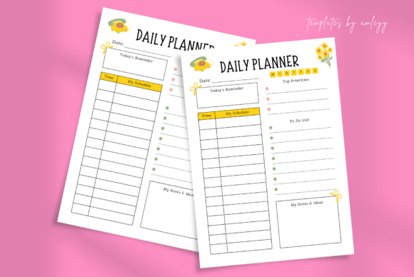 Download Retro Aesthetic Daily Planner Template - Template Collection