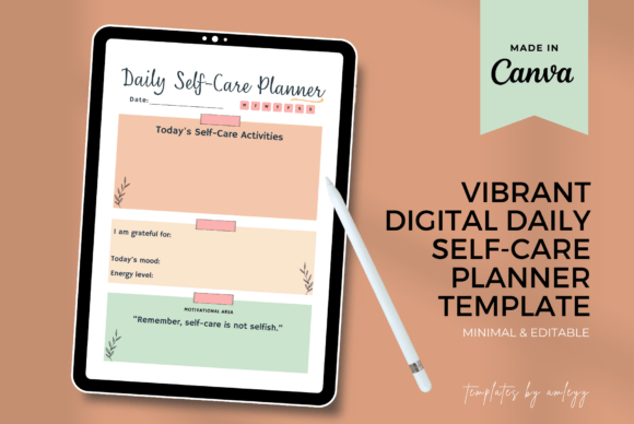 Download Vibrant Daily Self-Care Planner Template - Template Collection