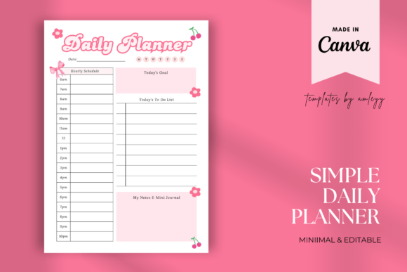 Download Coquette Cute Daily Planner Template - Template Collection