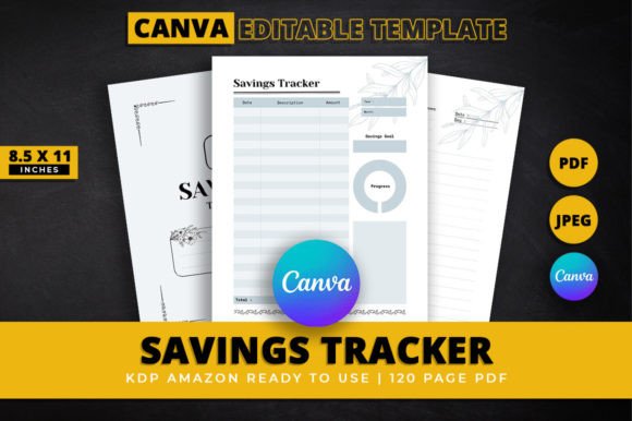 Download Savings Tracker Canva Editable Template - Template Collection