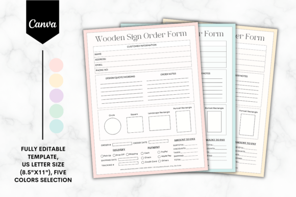 Download Custom Wooden Sign Order Form Template 2 - Template Collection