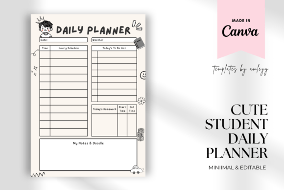 Download Cute Student Daily Planner Template - Template Collection