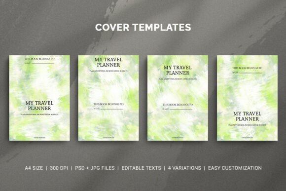 Download Travel Planner Cover Template Set - Template Collection
