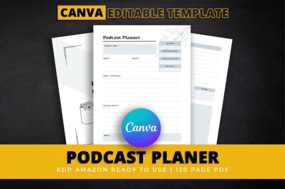 Download Canva Editable Podcast Planner Template - Template Collection