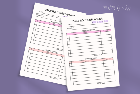 Download Aesthetic Daily Routine Planner Template - Template Collection