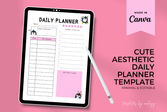 Download Cute Aesthetic Daily Planner Template - Template Collection