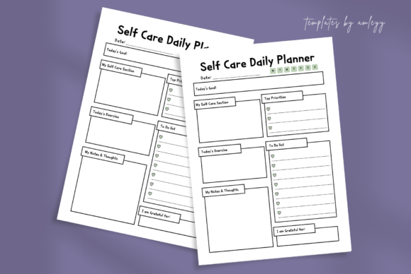 Download Minimal Self Care Daily Planner Template - Template Collection