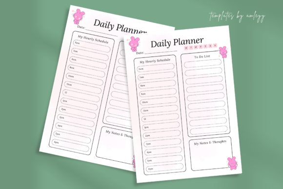 Download Kawaii Daily Planner Template Canva - Template Collection