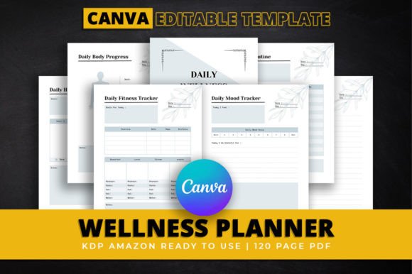 Download Canva Editable Wellness Planner Template - Template Collection