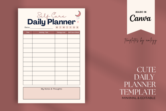 Download Boho Self-Care Daily Planner Template - Template Collection