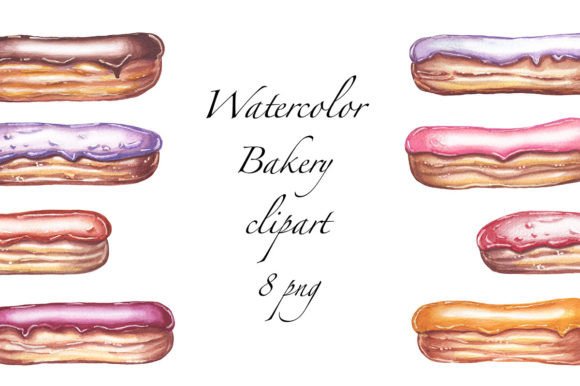Download Watercolor Bakery Clipart - Watercolor Collection