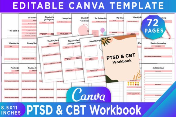 Download PTSD &amp; CBT Workbook Canva Template - Template Collection