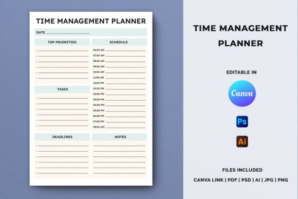 Download Time Management Planner Template - Template Collection