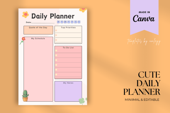 Download Cute Aesthetic Daily Planner Template - Template Collection