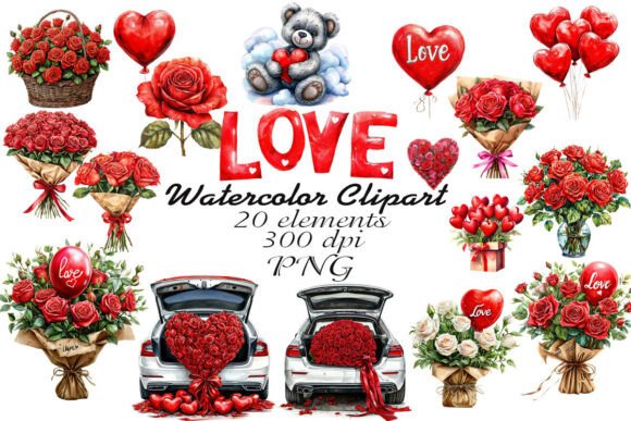 Download Watercolor Clipart Love PNG - Watercolor Collection