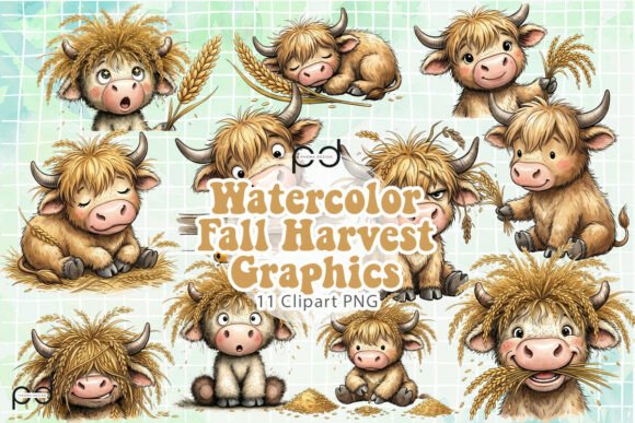 Download Watercolor Fall Harvest Graphics - Watercolor Collection