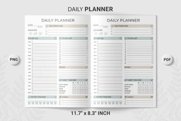 Download Daily Planner Template Schedule PNG - Template Collection