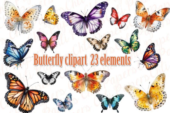 Download Watercolor Butterfly Clipart,Butterflies - Watercolor Collection