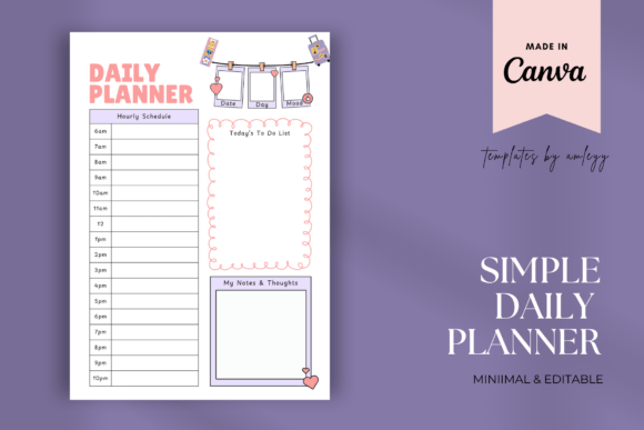 Download Cute Aesthetic Daily Planner Template - Template Collection