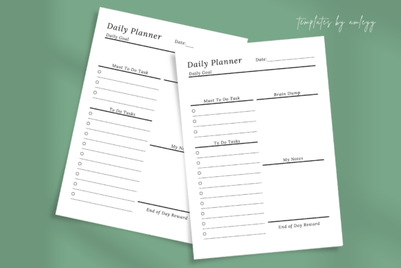 Download Minimal Daily Planner Template | Simple - Template Collection