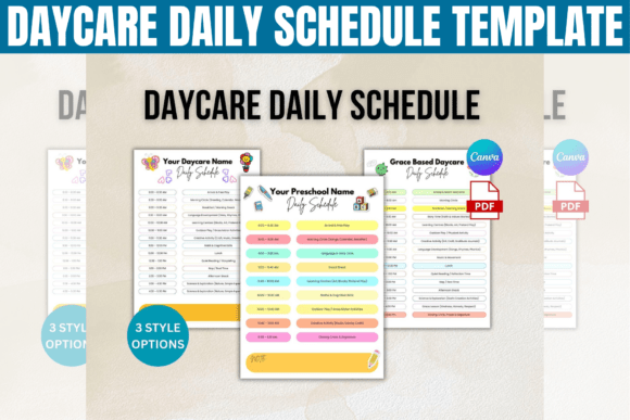 Download Daycare Daily Schedule Canva Template - Template Collection
