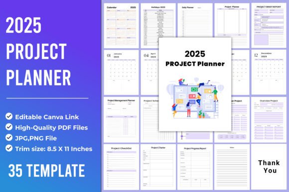 Download 2025 Project Planner Canva Template - Template Collection