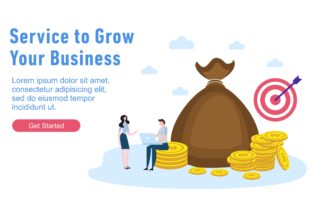 Download Flat Design Web Page Templates of Finance, Business Success, Investment. Web Design Modern - Template Collection