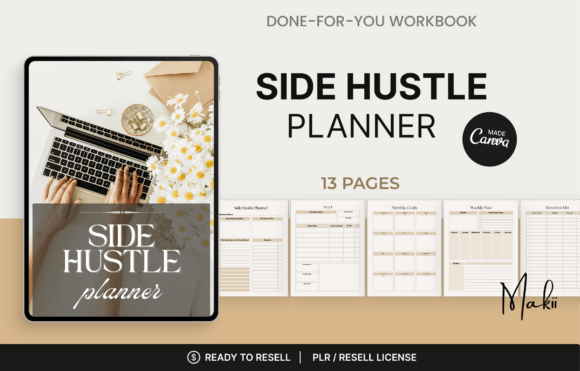 Download Side Hustle Planner, Canva Template - Template Collection