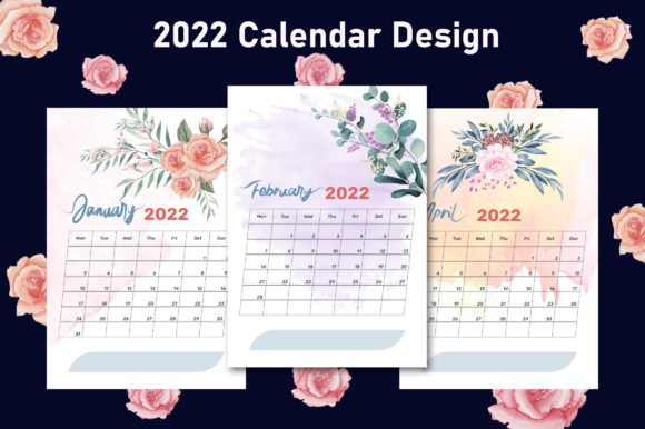 Download 2022 Calendar with Watercolor Flower - Watercolor Collection