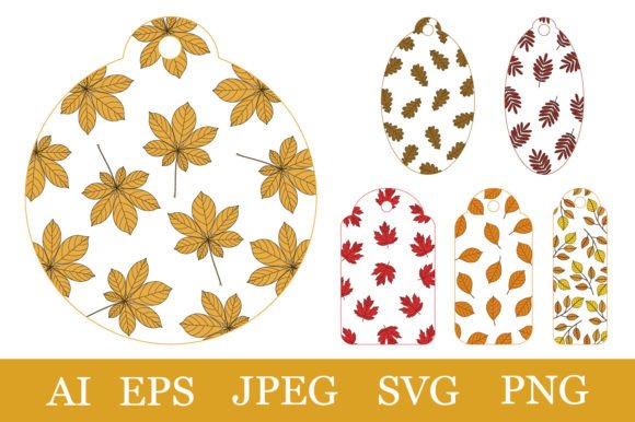 Download Fall Gift Tags Template. Leaves Gift Tag - Template Collection