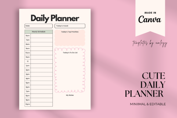 Download Cute Daily Planner Template | Printable - Template Collection