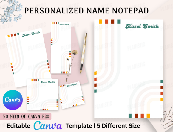 Download Personalized Name Notepad Canva Template - Template Collection