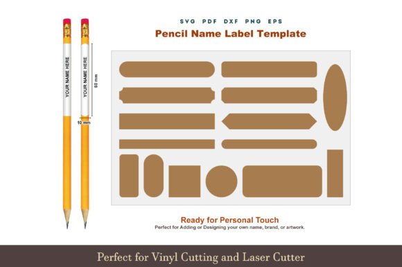 Download Pencil Label Template SVG PNG PDF - Template Collection
