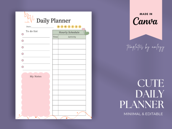 Download Cute Daily Planner Template | Kawaii - Template Collection