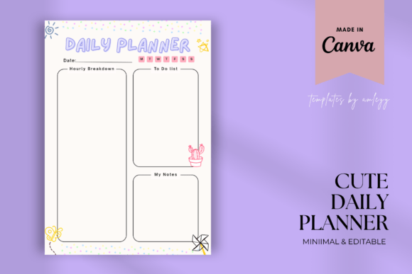 Download Kawaii Daily Planner Template | Cute - Template Collection