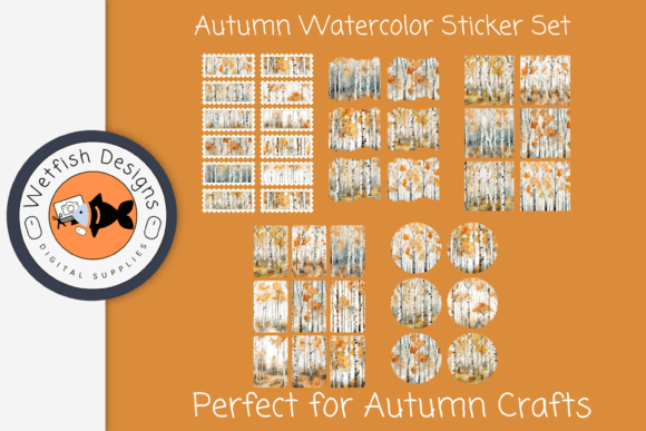Download Autumn Watercolor Scrapbook Tags - Watercolor Collection
