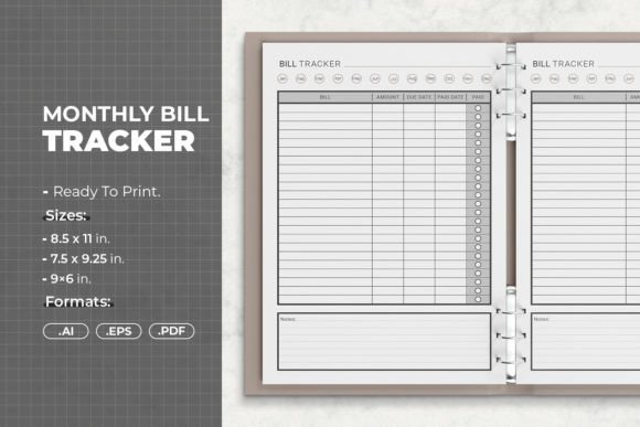 Download Monthly Bill Tracker Printable Template - Template Collection