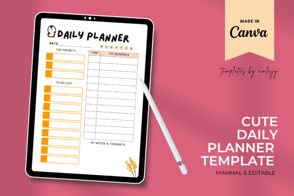 Download Canva Editable Daily Planner Template - Template Collection