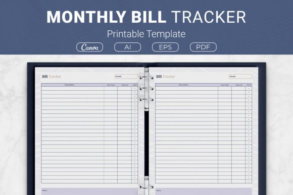 Download Monthly Bill Tracker Printable Template - Template Collection