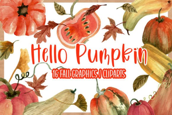 Download Watercolor Pumpkin - Autumn Graphics - Watercolor Collection
