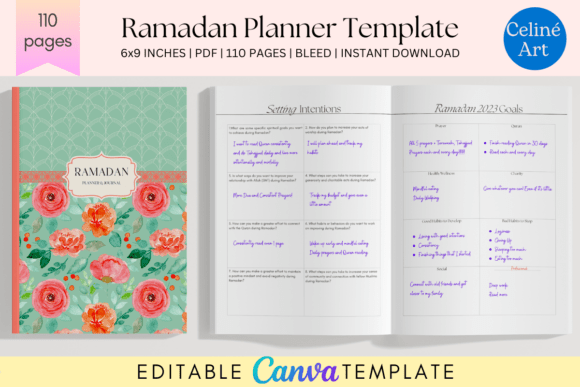 Download Canva Editable Ramadan Planner Template - Template Collection