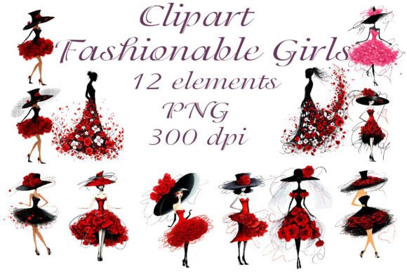 Download Watercolor Clipart Trendy Girls PNG - Watercolor Collection